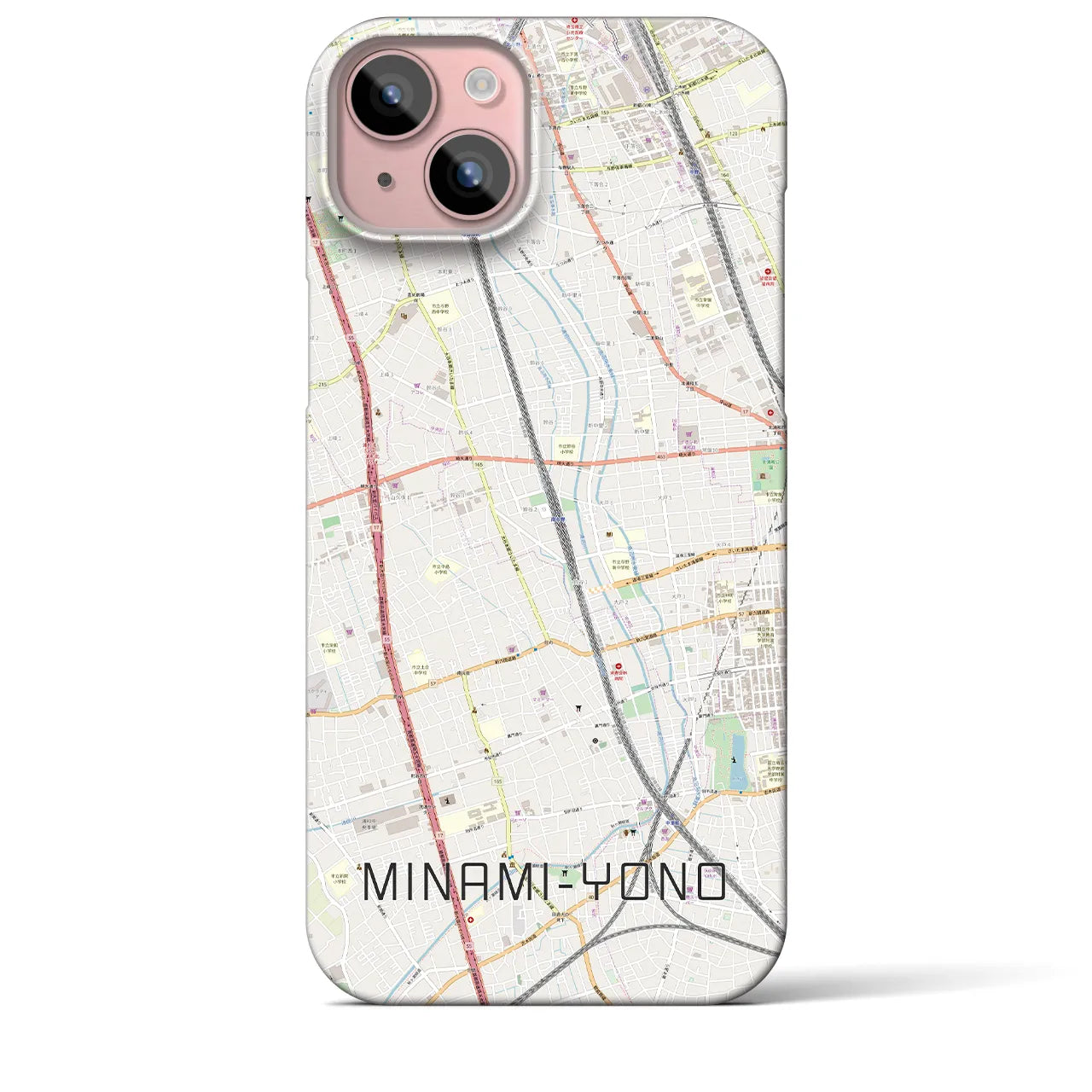 【南与野(埼玉県)】地図柄iPhoneケース(バックカバータイプ)