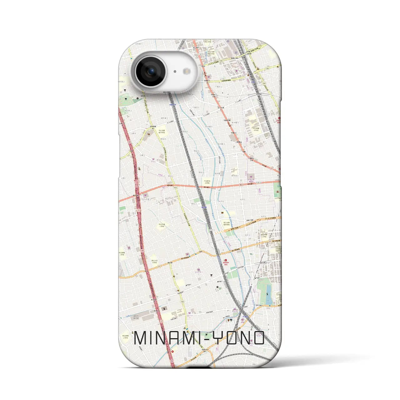 【南与野(埼玉県)】地図柄iPhoneケース(バックカバータイプ)
