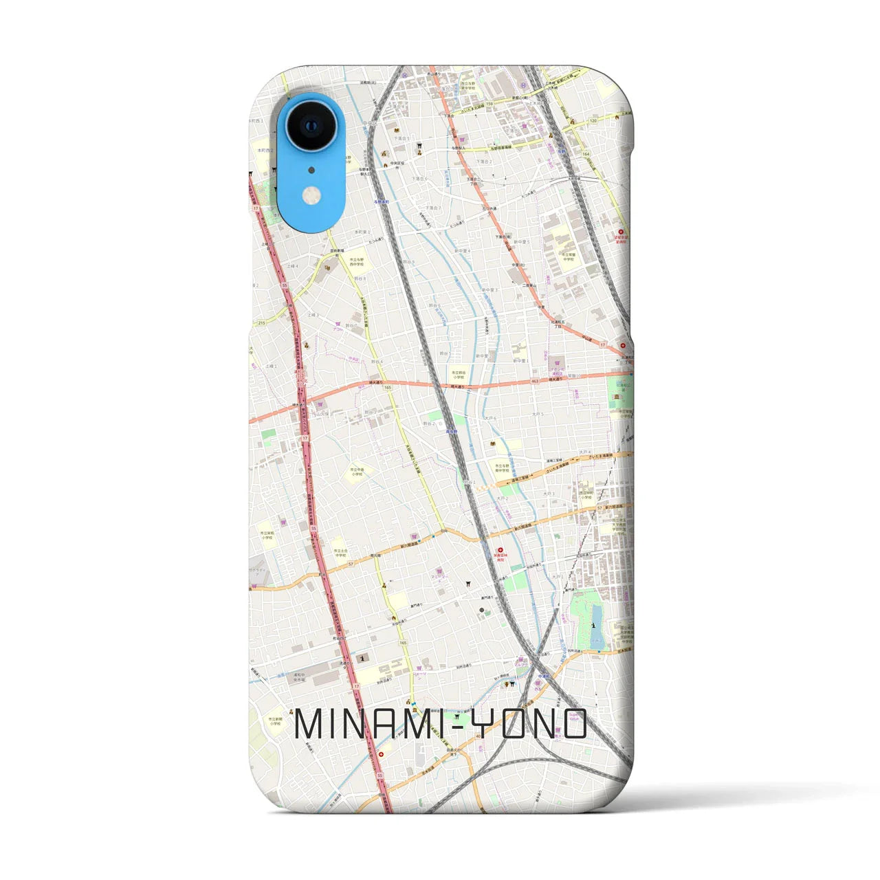 【南与野(埼玉県)】地図柄iPhoneケース(バックカバータイプ)