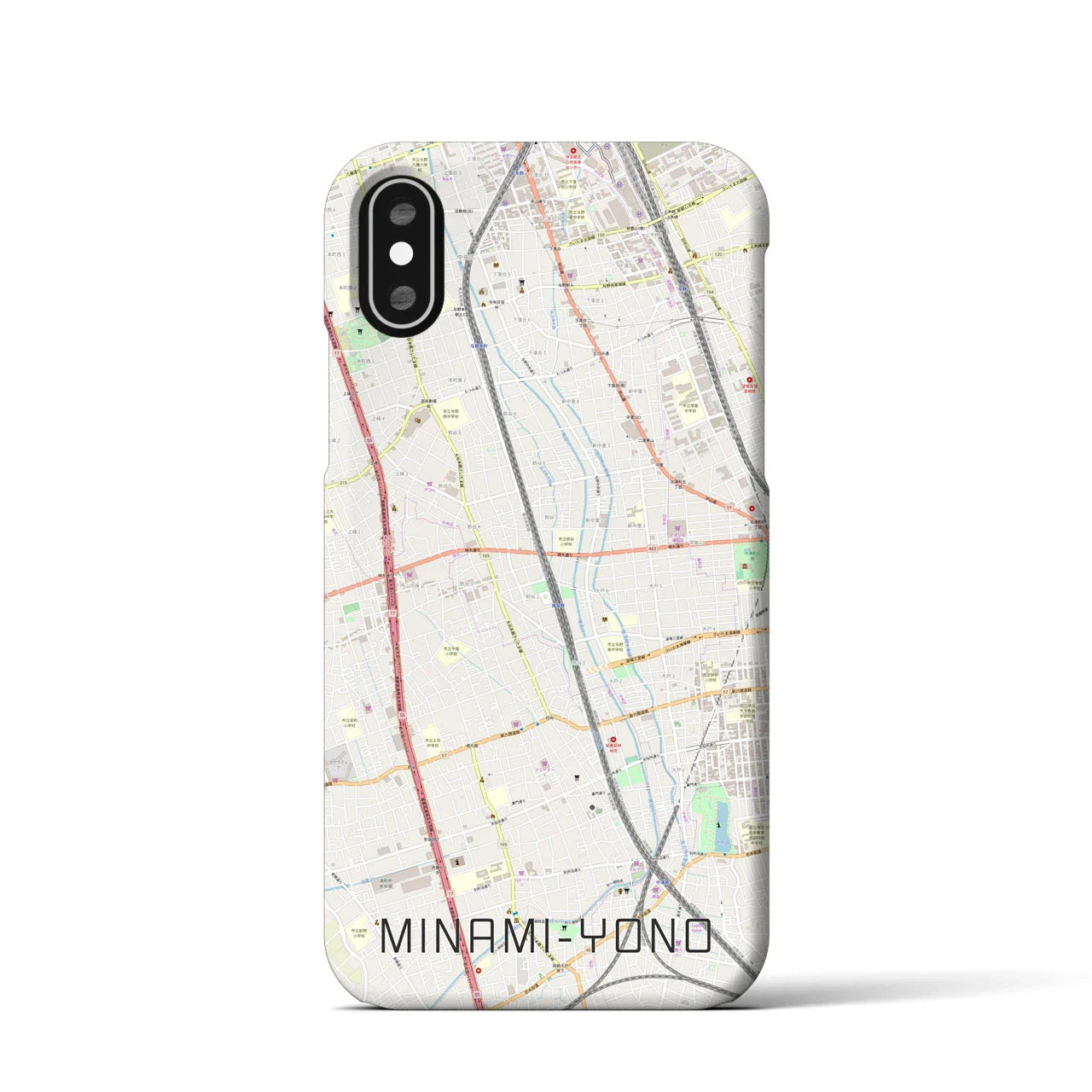 【南与野(埼玉県)】地図柄iPhoneケース(バックカバータイプ)
