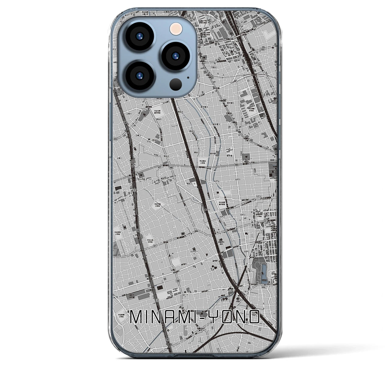 【南与野(埼玉県)】地図柄iPhoneケース(クリアタイプ)