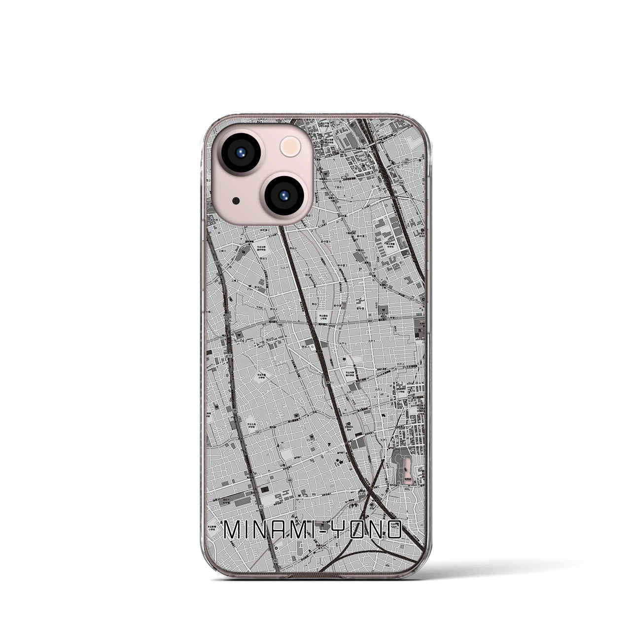 【南与野(埼玉県)】地図柄iPhoneケース(クリアタイプ)