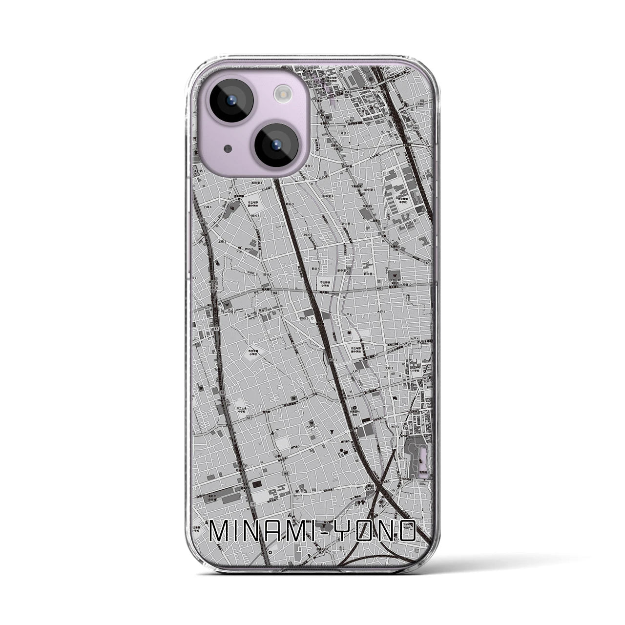 【南与野(埼玉県)】地図柄iPhoneケース(クリアタイプ)