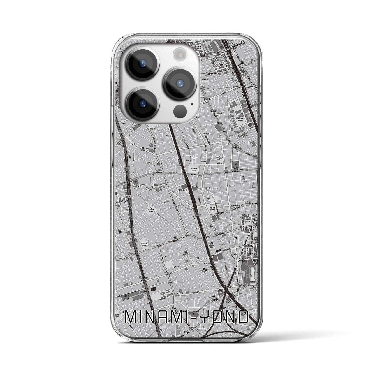 【南与野(埼玉県)】地図柄iPhoneケース(クリアタイプ)