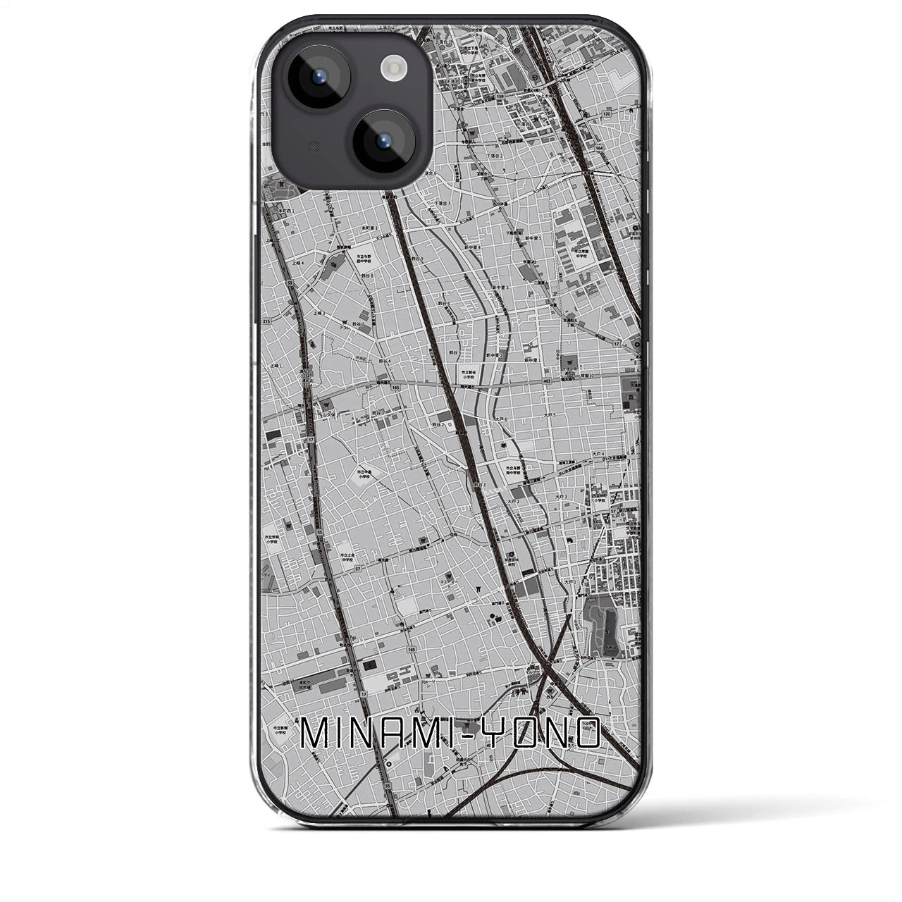 【南与野(埼玉県)】地図柄iPhoneケース(クリアタイプ)