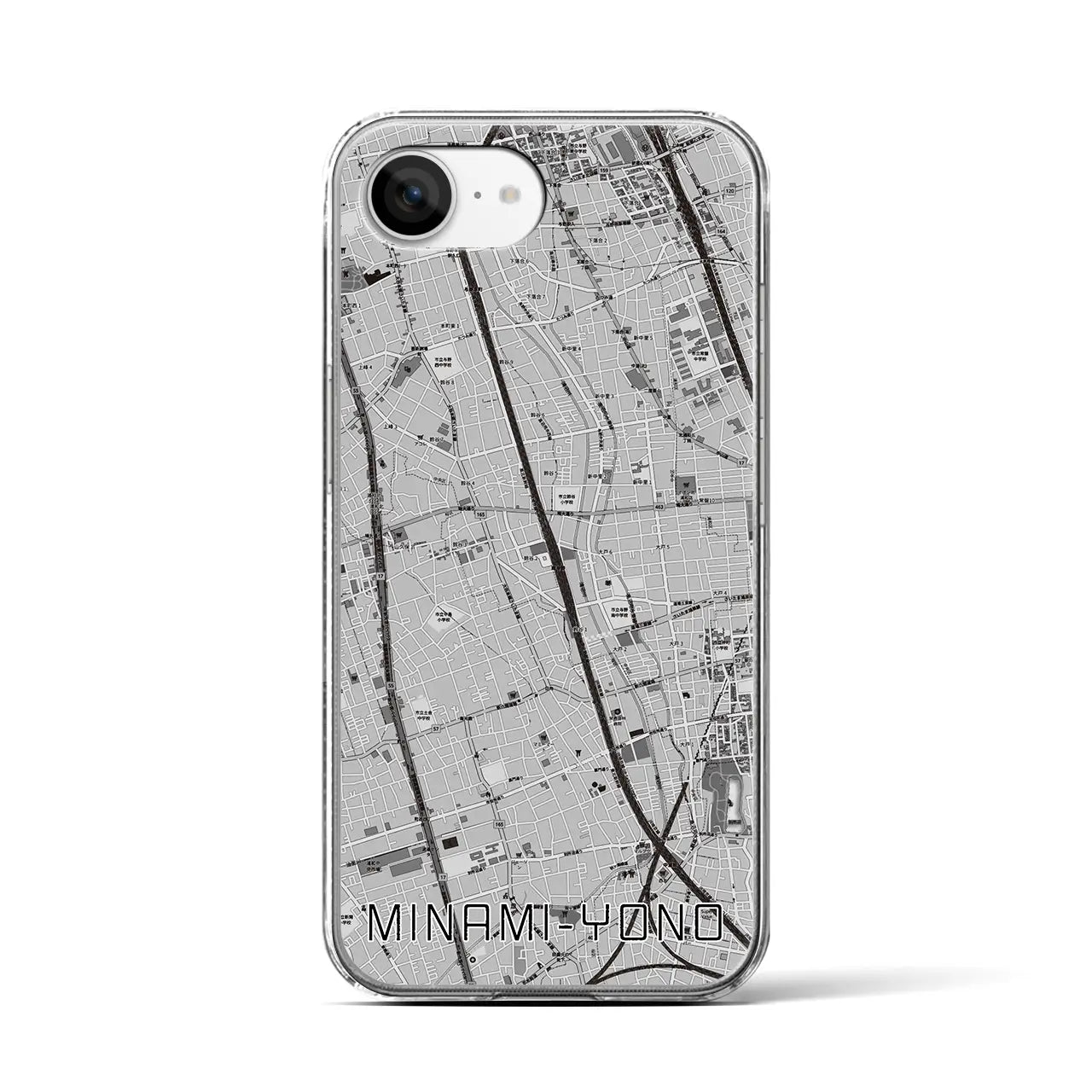 【南与野(埼玉県)】地図柄iPhoneケース(クリアタイプ)