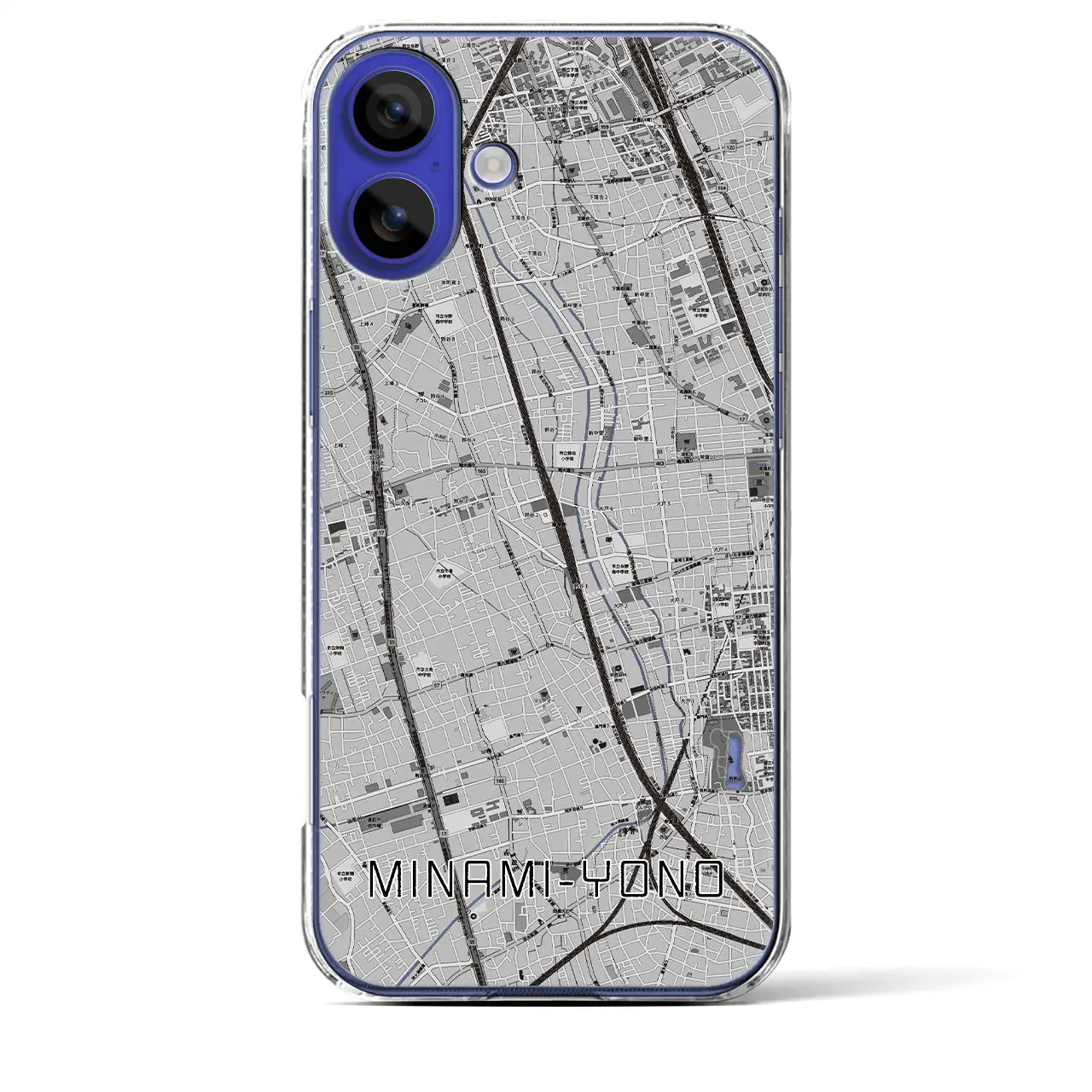 【南与野(埼玉県)】地図柄iPhoneケース(クリアタイプ)