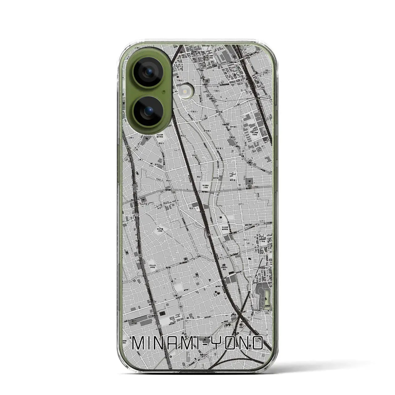 【南与野(埼玉県)】地図柄iPhoneケース(クリアタイプ)