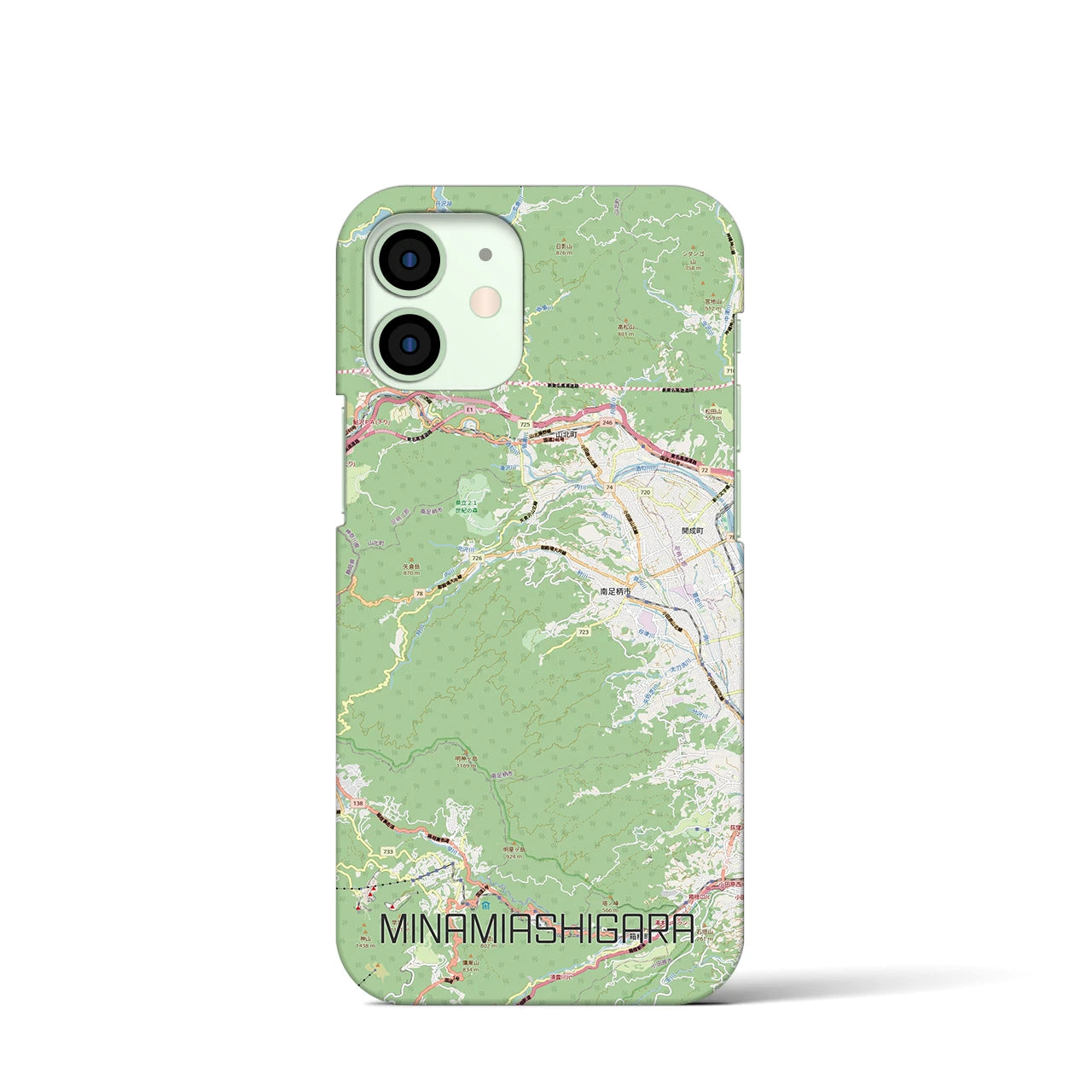 【南足柄(神奈川県)】地図柄iPhoneケース(バックカバータイプ)