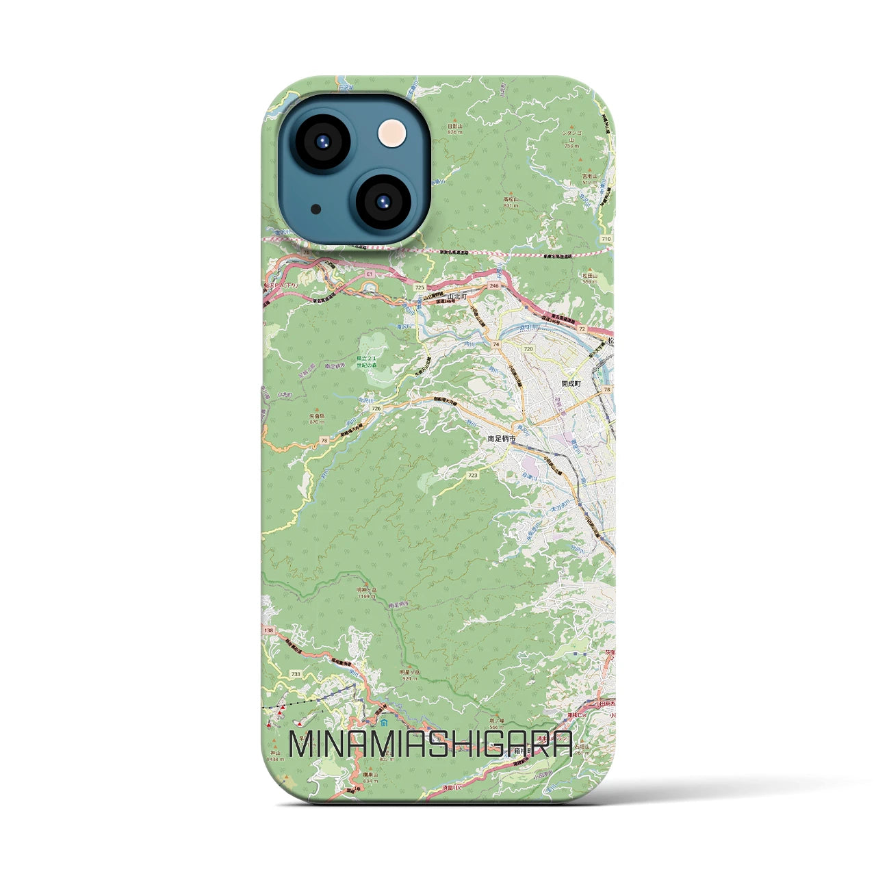 【南足柄(神奈川県)】地図柄iPhoneケース(バックカバータイプ)