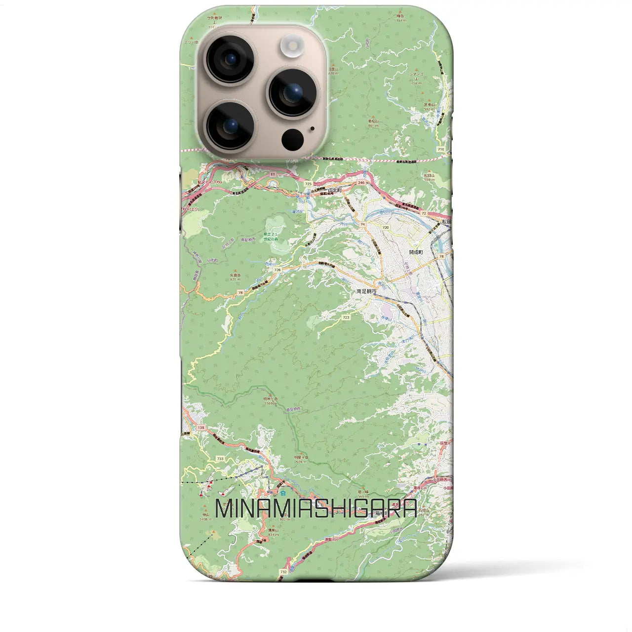 【南足柄(神奈川県)】地図柄iPhoneケース(バックカバータイプ)