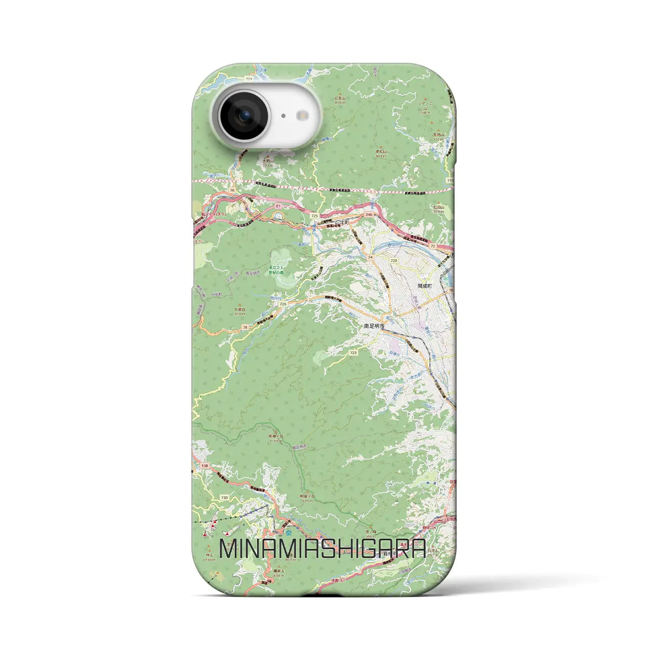 【南足柄(神奈川県)】地図柄iPhoneケース(バックカバータイプ)