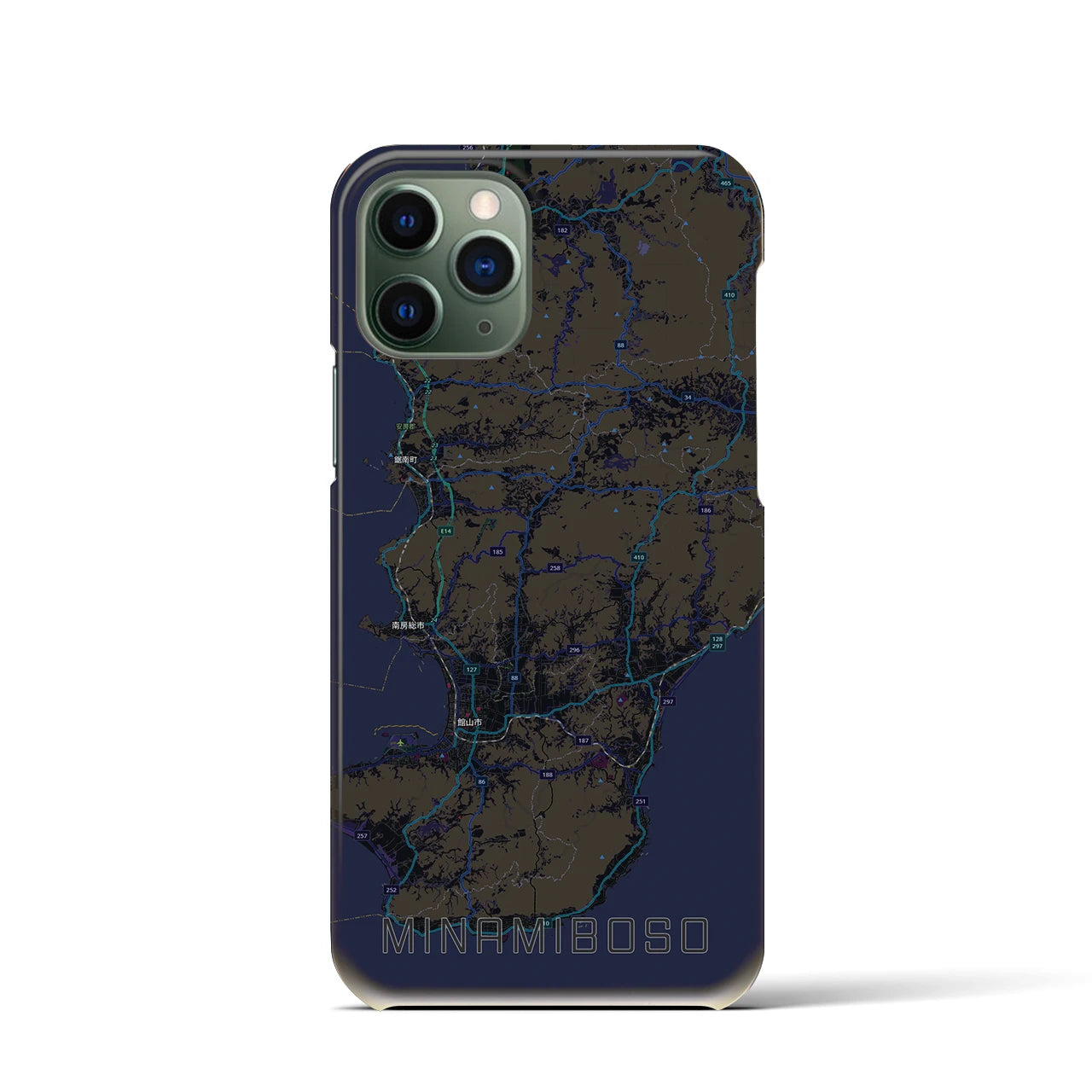 【南房総(千葉県)】地図柄iPhoneケース(バックカバータイプ)