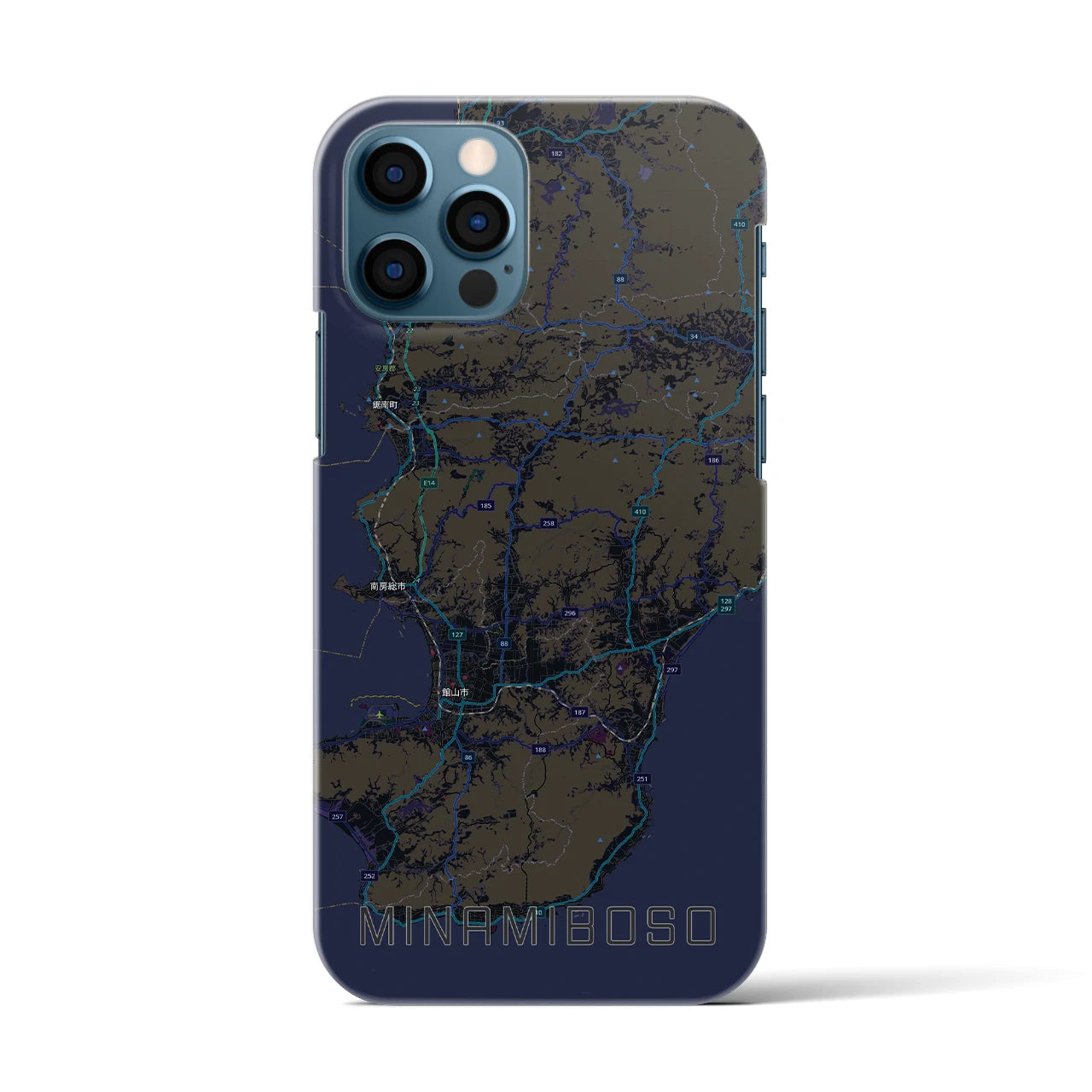 【南房総(千葉県)】地図柄iPhoneケース(バックカバータイプ)