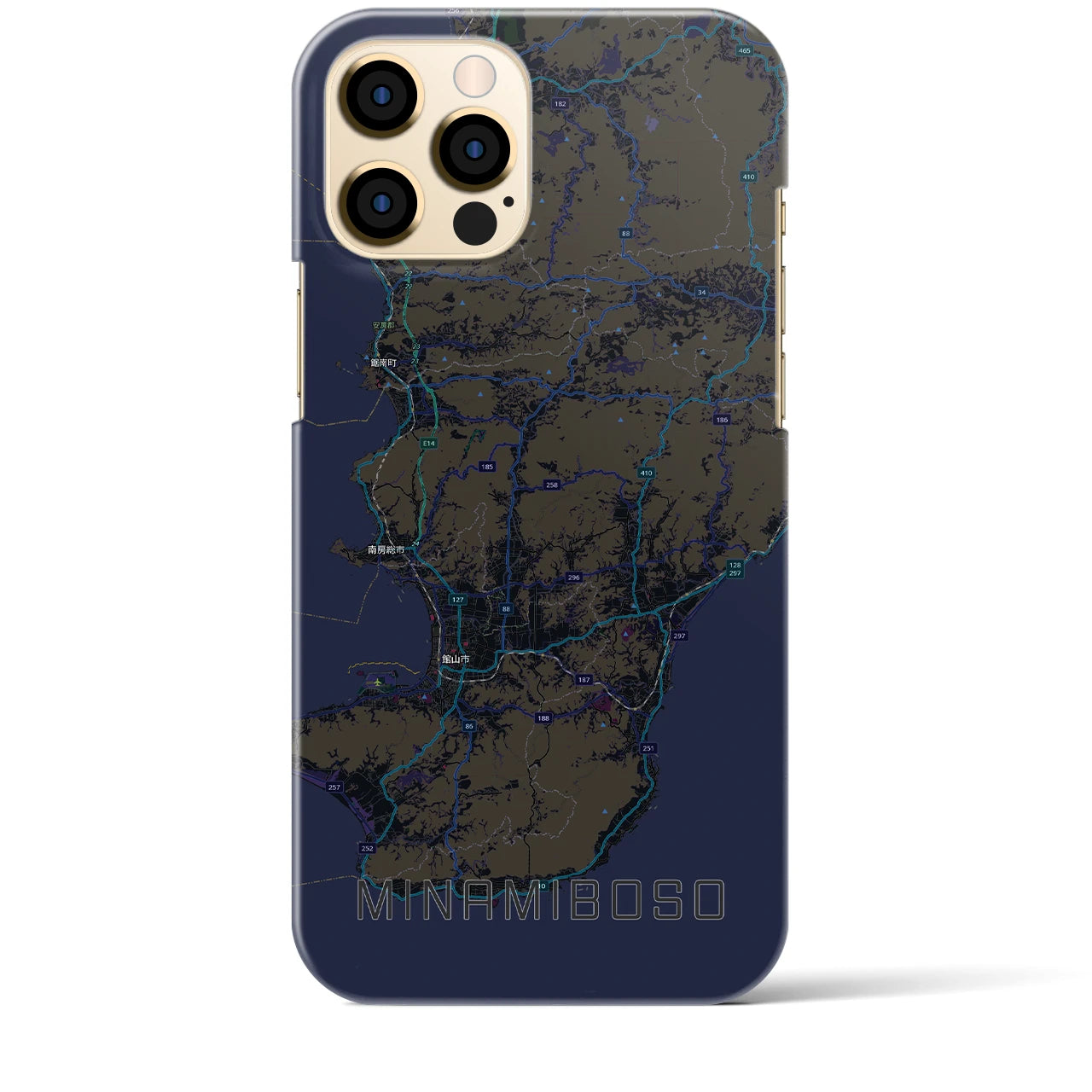 【南房総(千葉県)】地図柄iPhoneケース(バックカバータイプ)