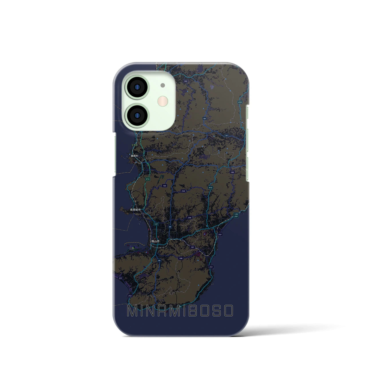【南房総(千葉県)】地図柄iPhoneケース(バックカバータイプ)