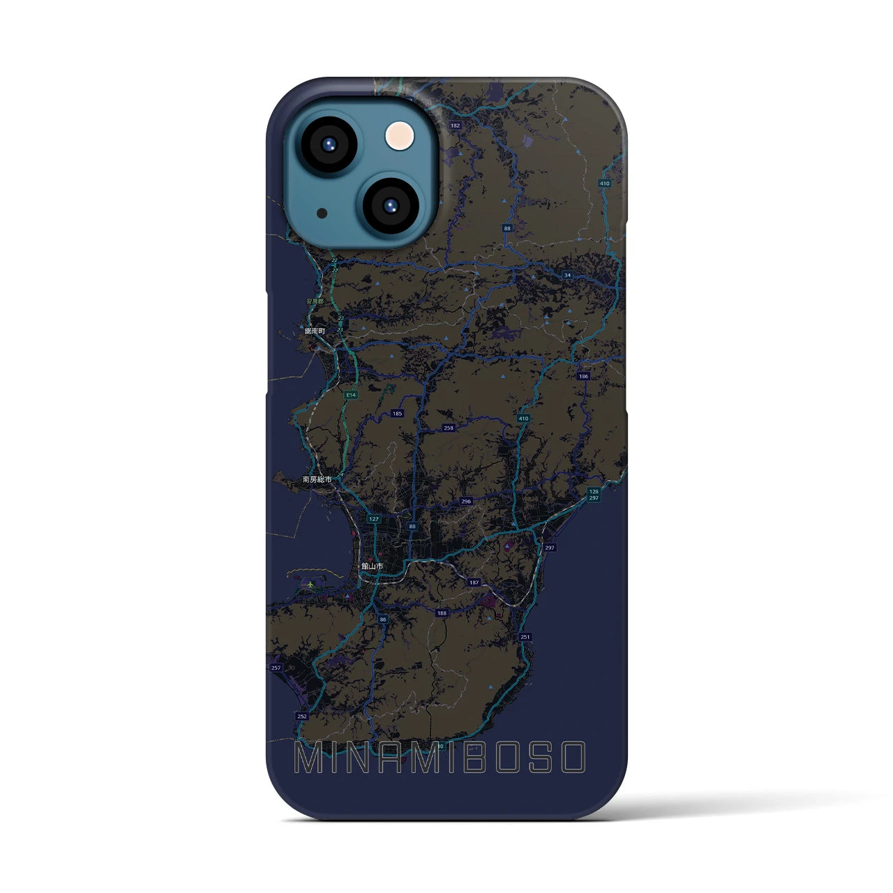 【南房総(千葉県)】地図柄iPhoneケース(バックカバータイプ)