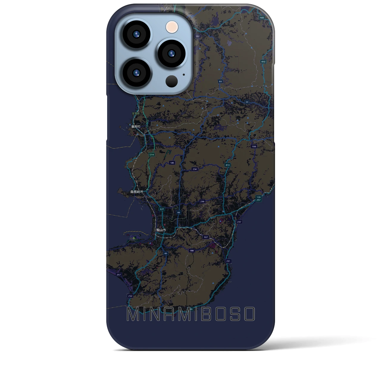 【南房総(千葉県)】地図柄iPhoneケース(バックカバータイプ)
