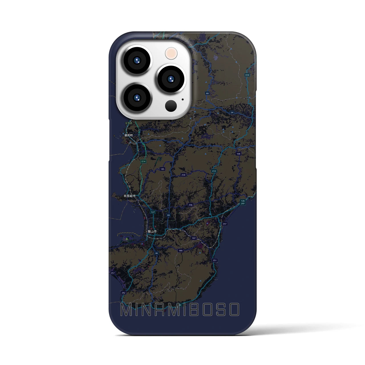 【南房総(千葉県)】地図柄iPhoneケース(バックカバータイプ)