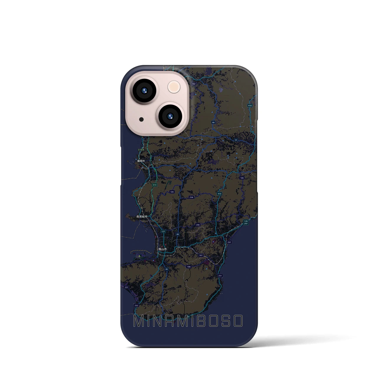 【南房総(千葉県)】地図柄iPhoneケース(バックカバータイプ)