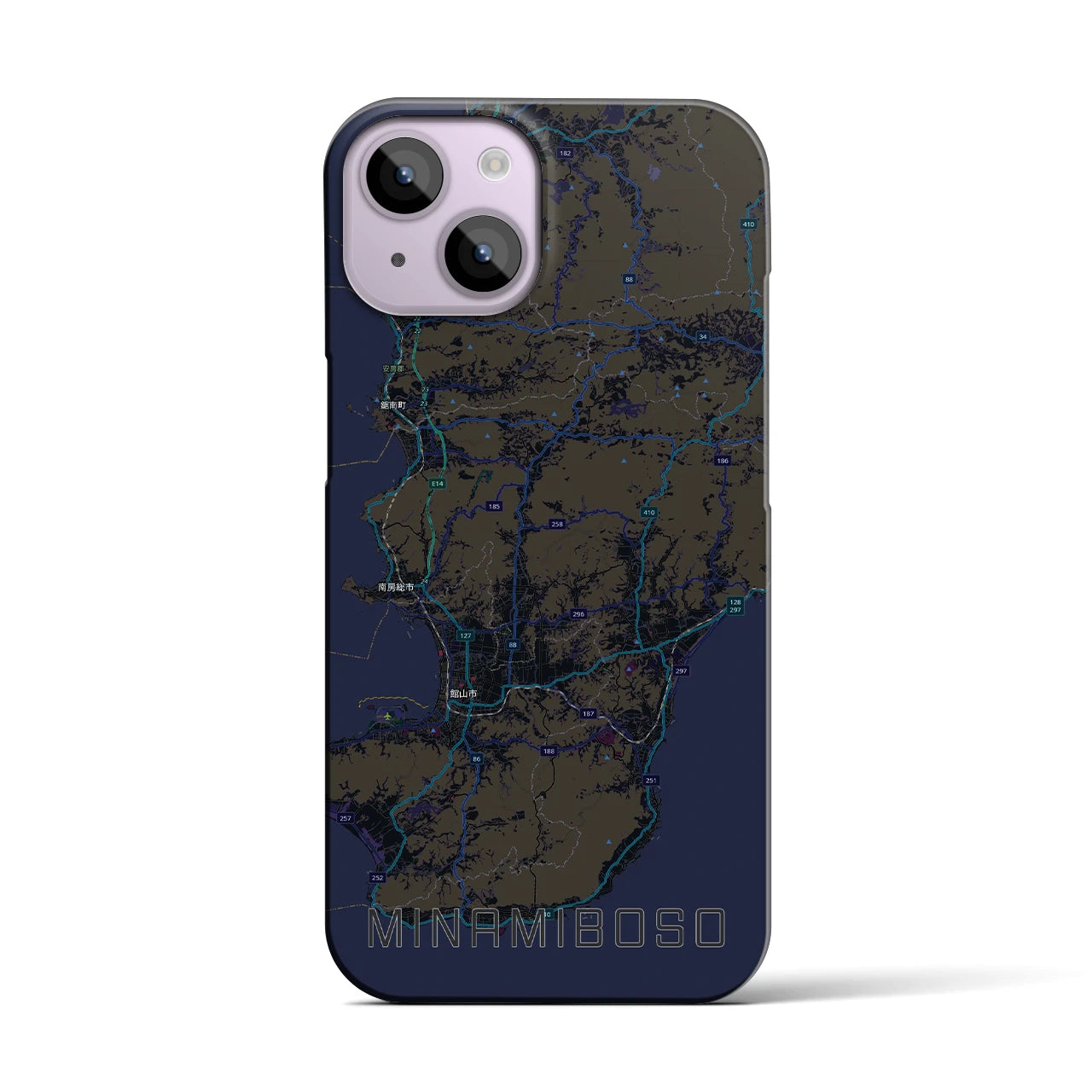 【南房総(千葉県)】地図柄iPhoneケース(バックカバータイプ)