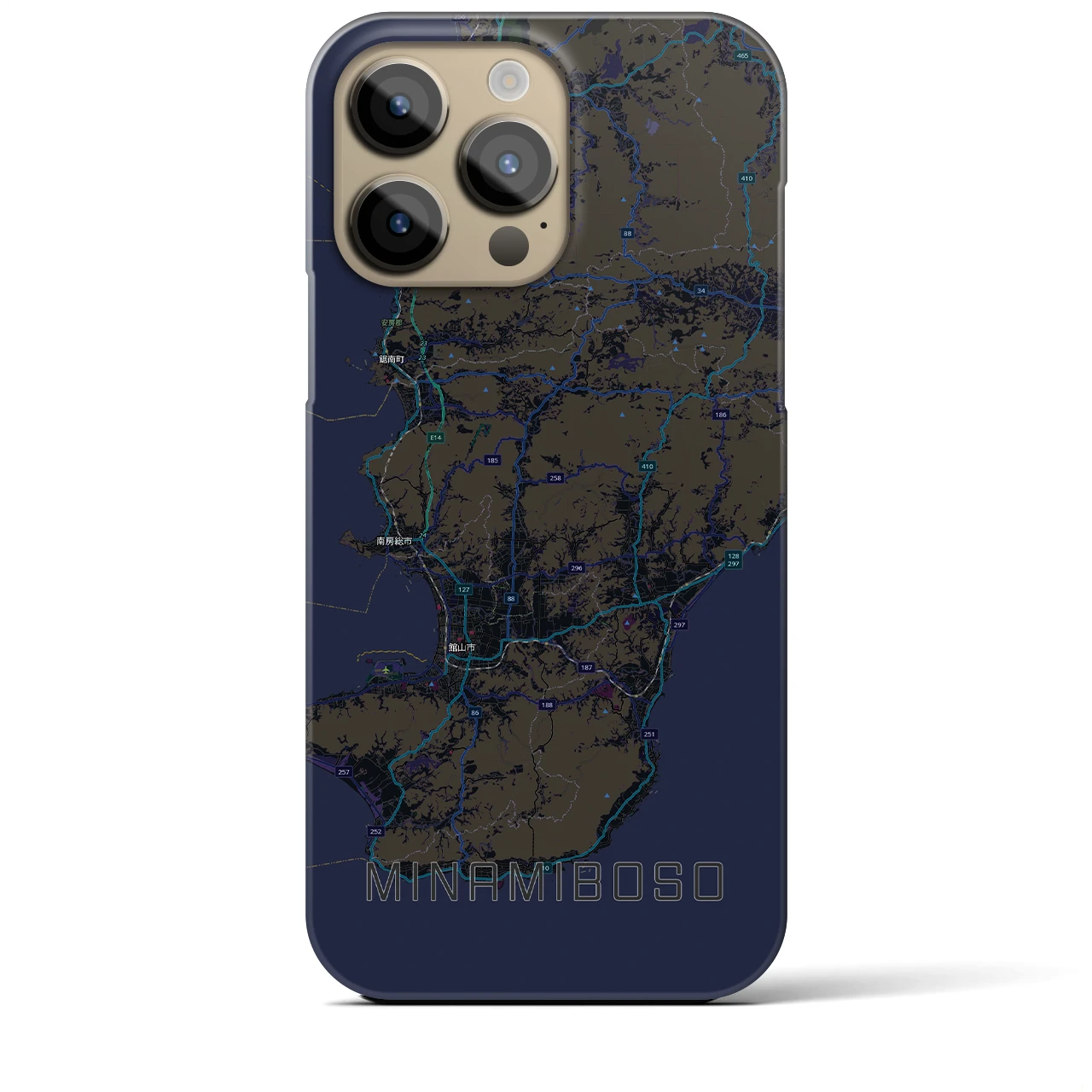 【南房総(千葉県)】地図柄iPhoneケース(バックカバータイプ)