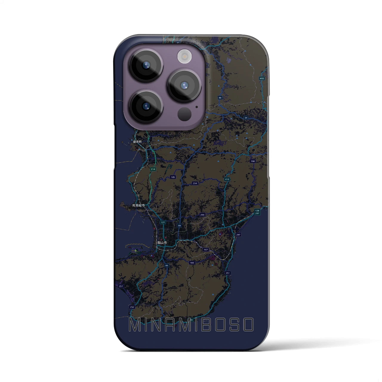 【南房総(千葉県)】地図柄iPhoneケース(バックカバータイプ)