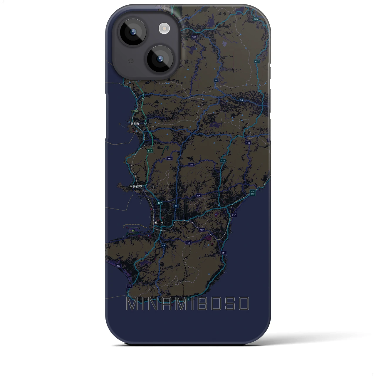 【南房総(千葉県)】地図柄iPhoneケース(バックカバータイプ)