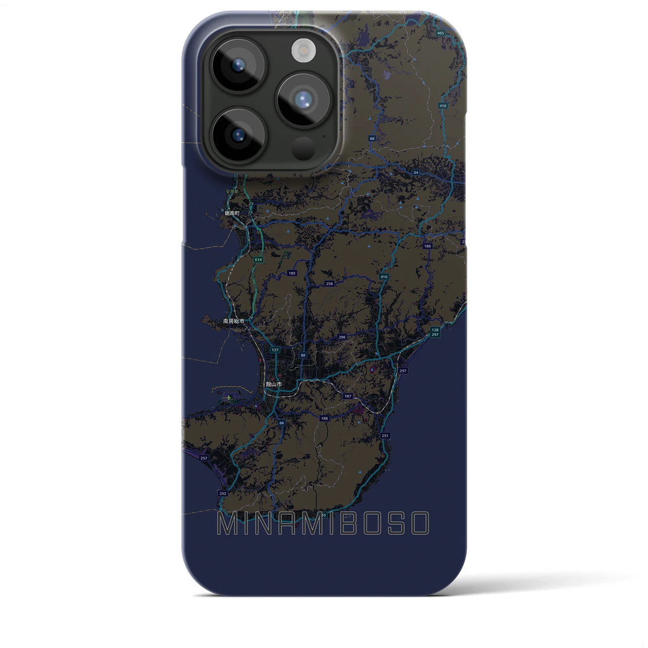 【南房総(千葉県)】地図柄iPhoneケース(バックカバータイプ)