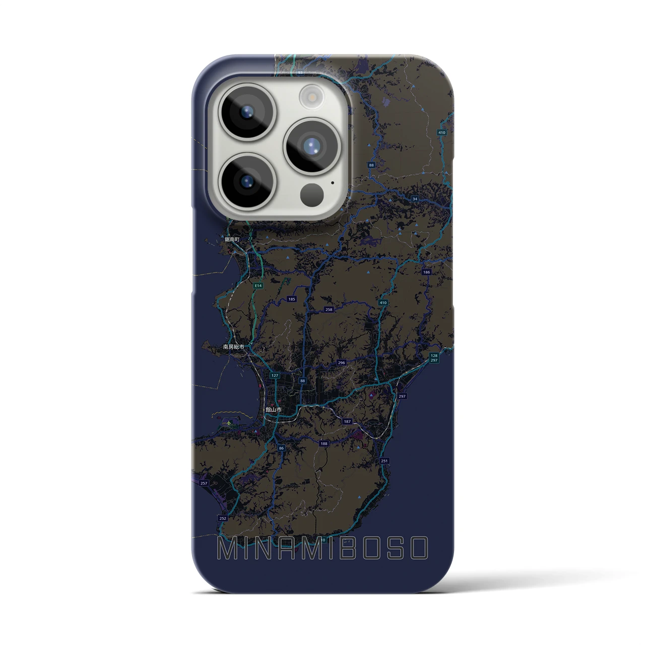 【南房総(千葉県)】地図柄iPhoneケース(バックカバータイプ)