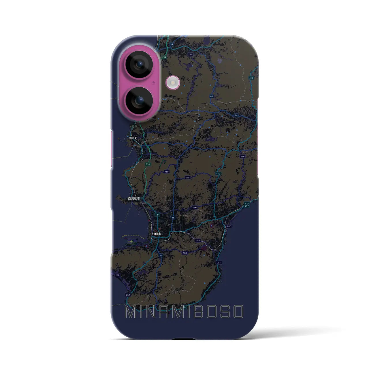 【南房総(千葉県)】地図柄iPhoneケース(バックカバータイプ)