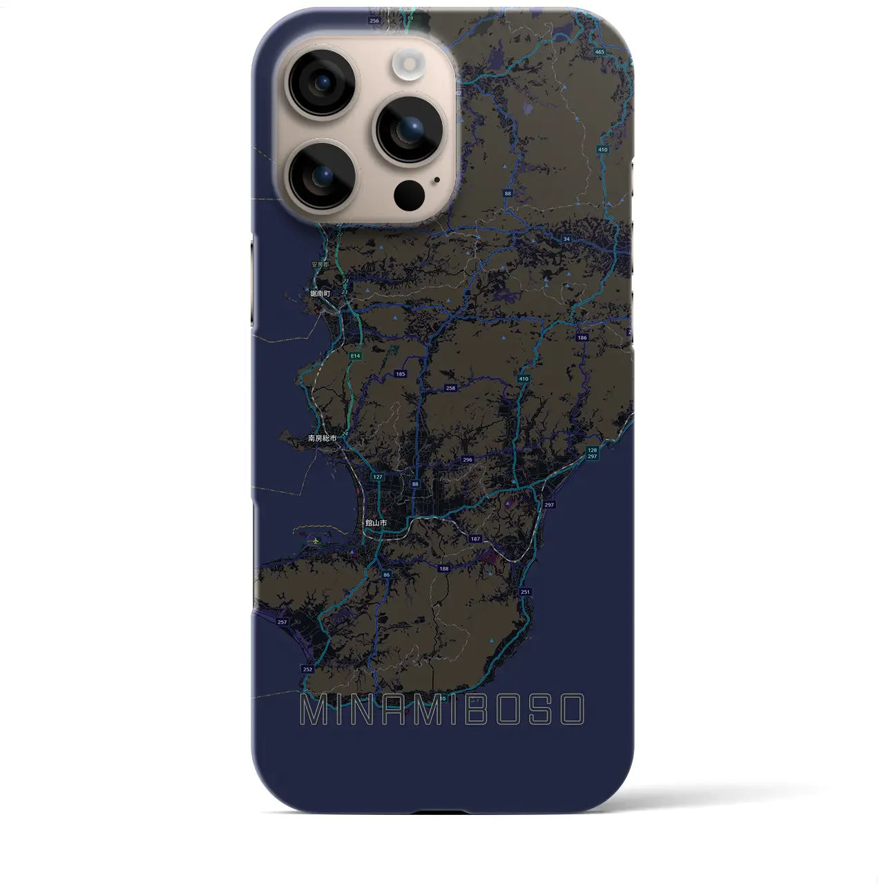 【南房総(千葉県)】地図柄iPhoneケース(バックカバータイプ)