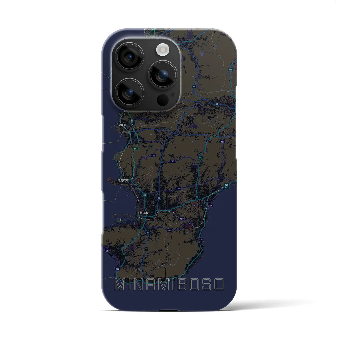 【南房総(千葉県)】地図柄iPhoneケース(バックカバータイプ)