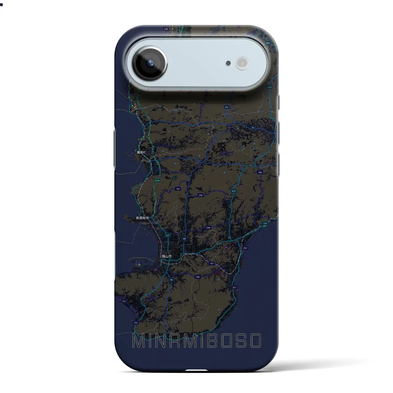 【南房総(千葉県)】地図柄iPhoneケース(バックカバータイプ)
