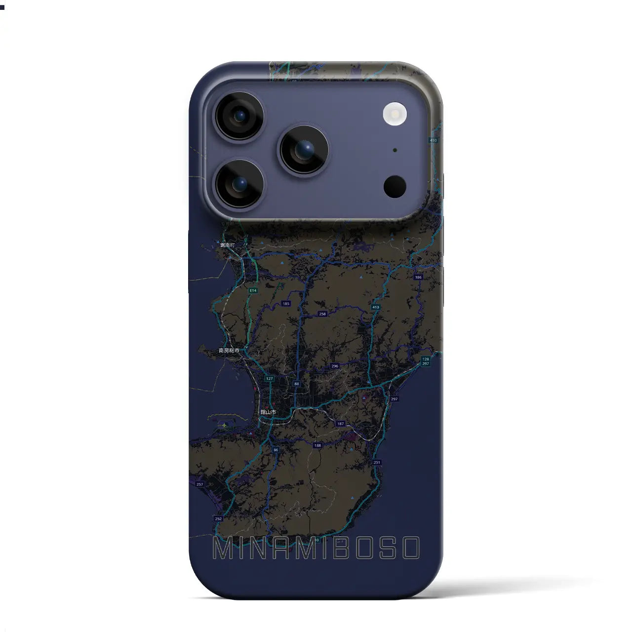 【南房総(千葉県)】地図柄iPhoneケース(バックカバータイプ)