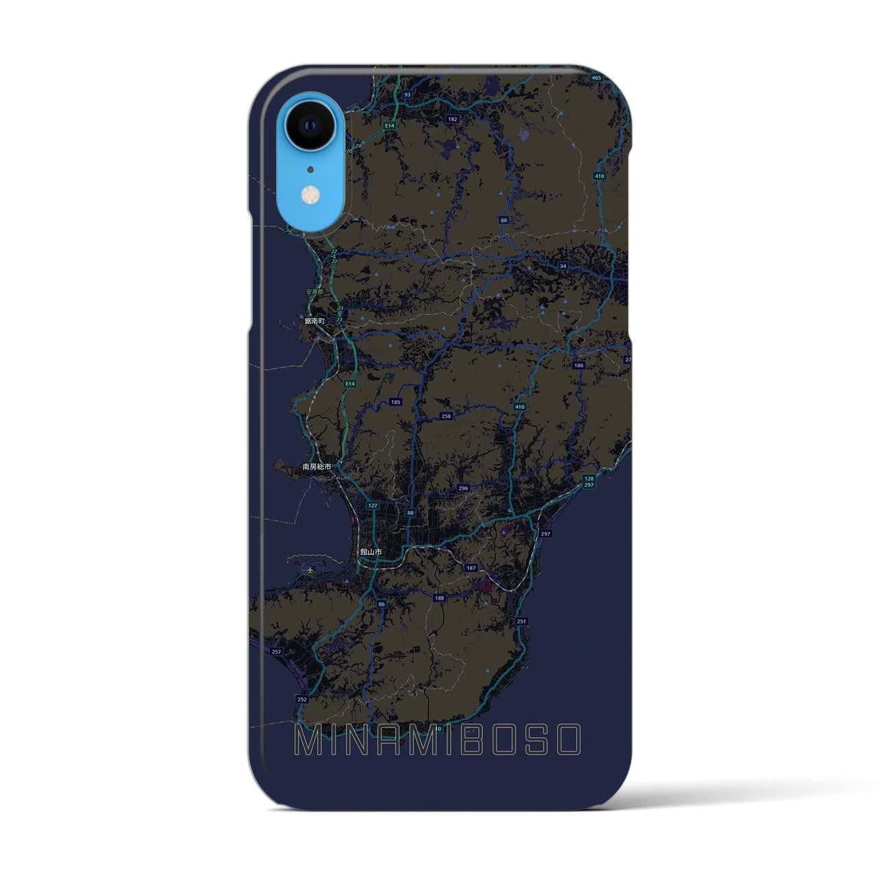 【南房総(千葉県)】地図柄iPhoneケース(バックカバータイプ)