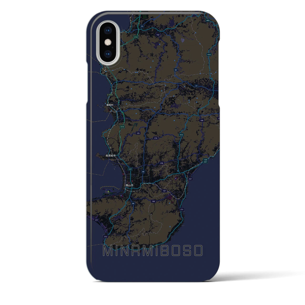 【南房総(千葉県)】地図柄iPhoneケース(バックカバータイプ)