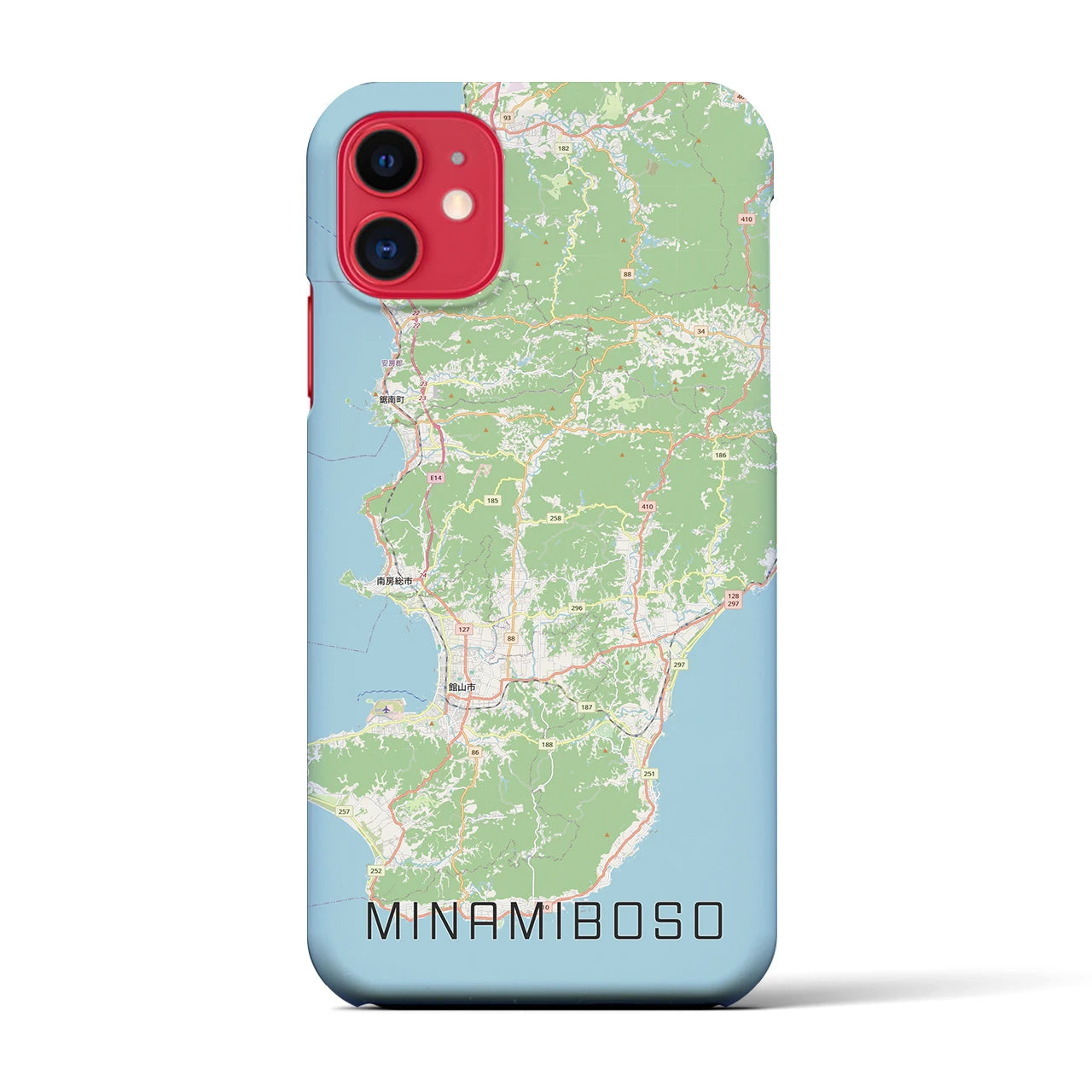 【南房総(千葉県)】地図柄iPhoneケース(バックカバータイプ)