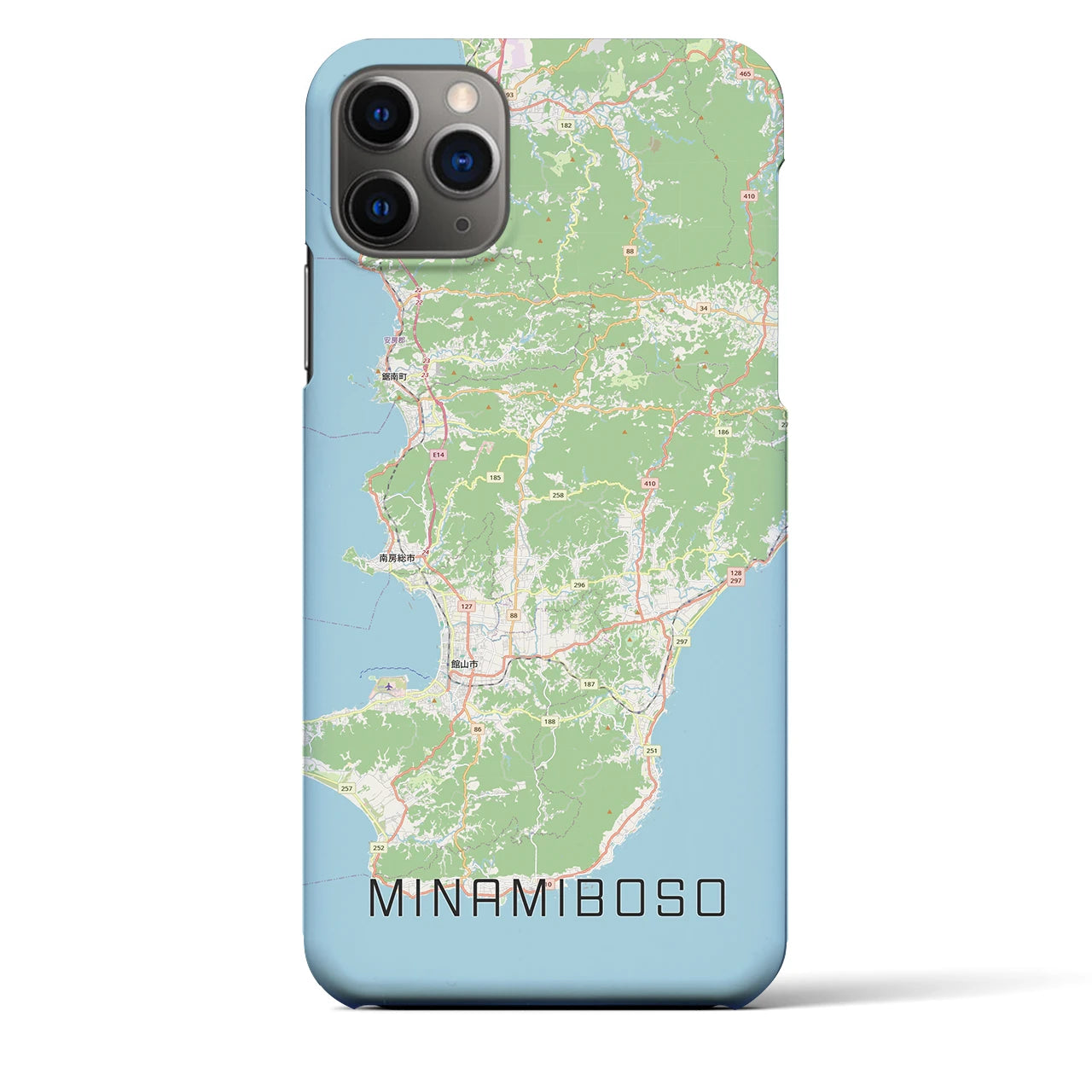 【南房総(千葉県)】地図柄iPhoneケース(バックカバータイプ)