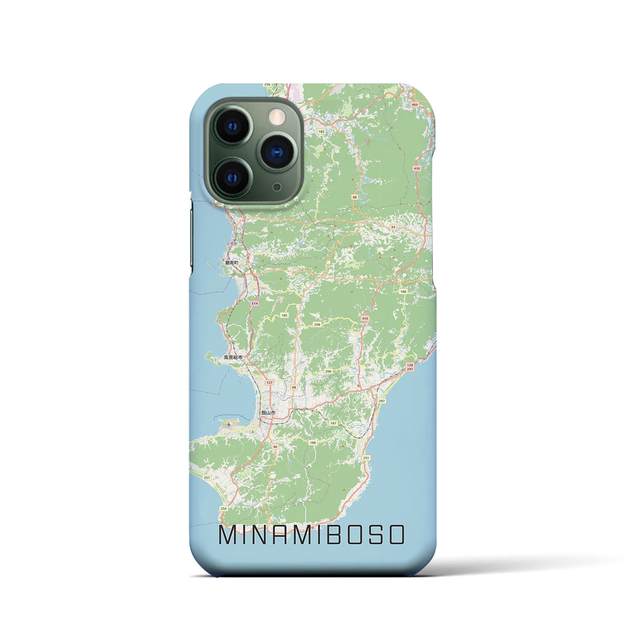【南房総(千葉県)】地図柄iPhoneケース(バックカバータイプ)
