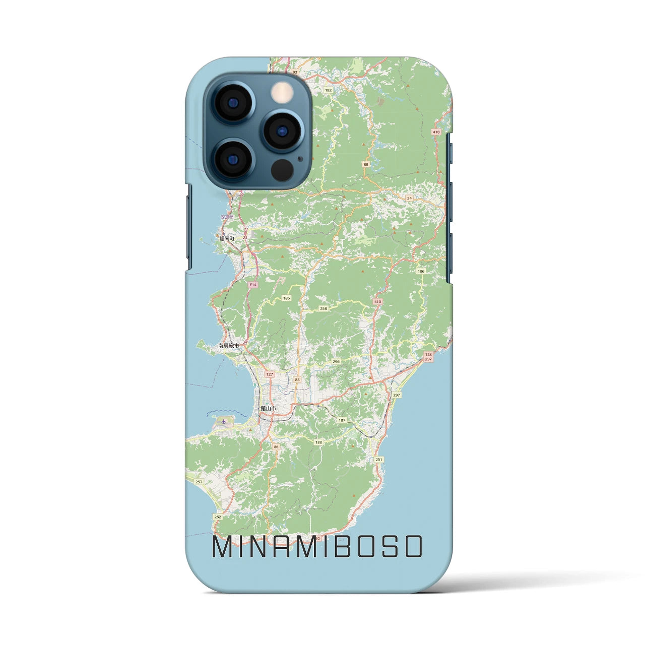 【南房総(千葉県)】地図柄iPhoneケース(バックカバータイプ)