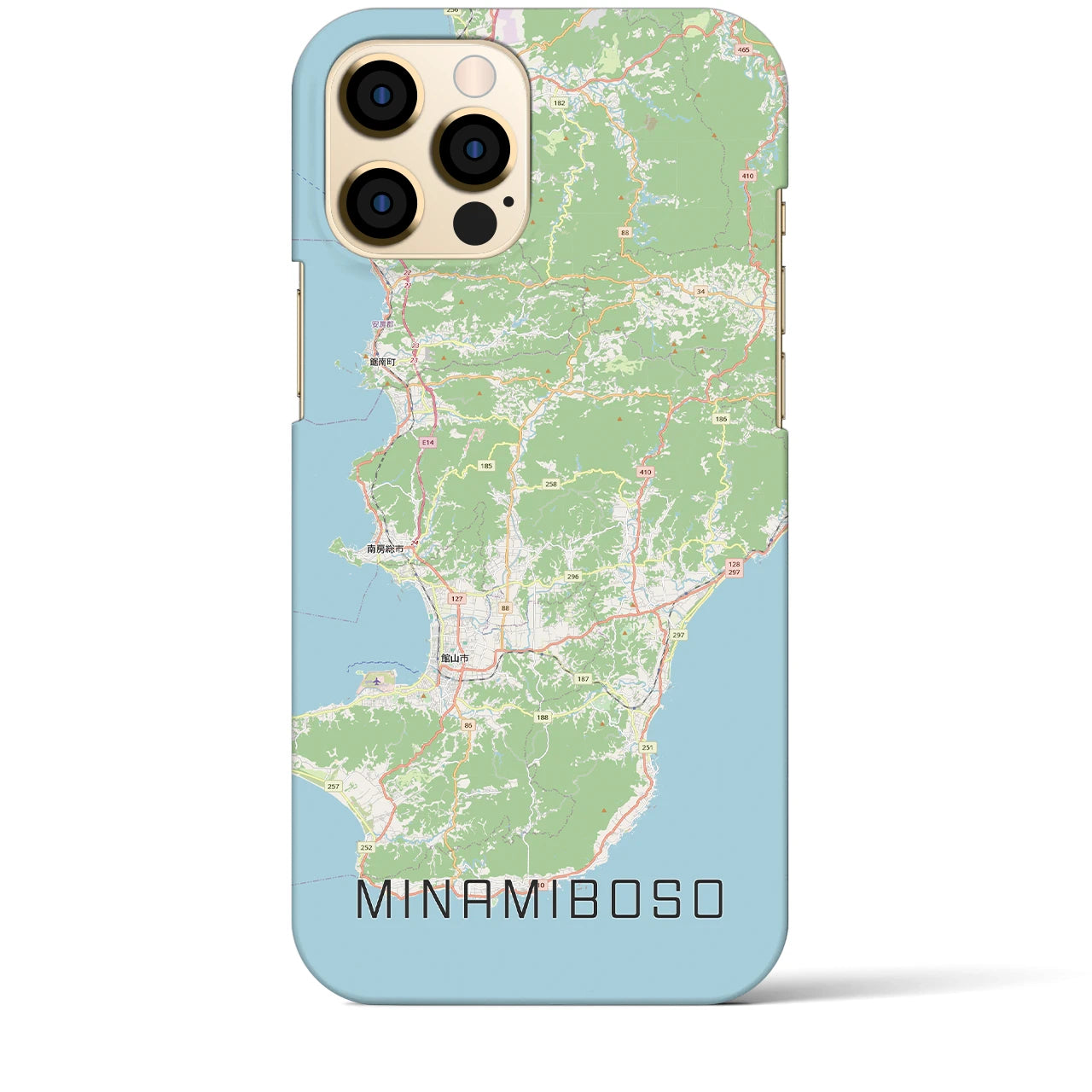 【南房総(千葉県)】地図柄iPhoneケース(バックカバータイプ)