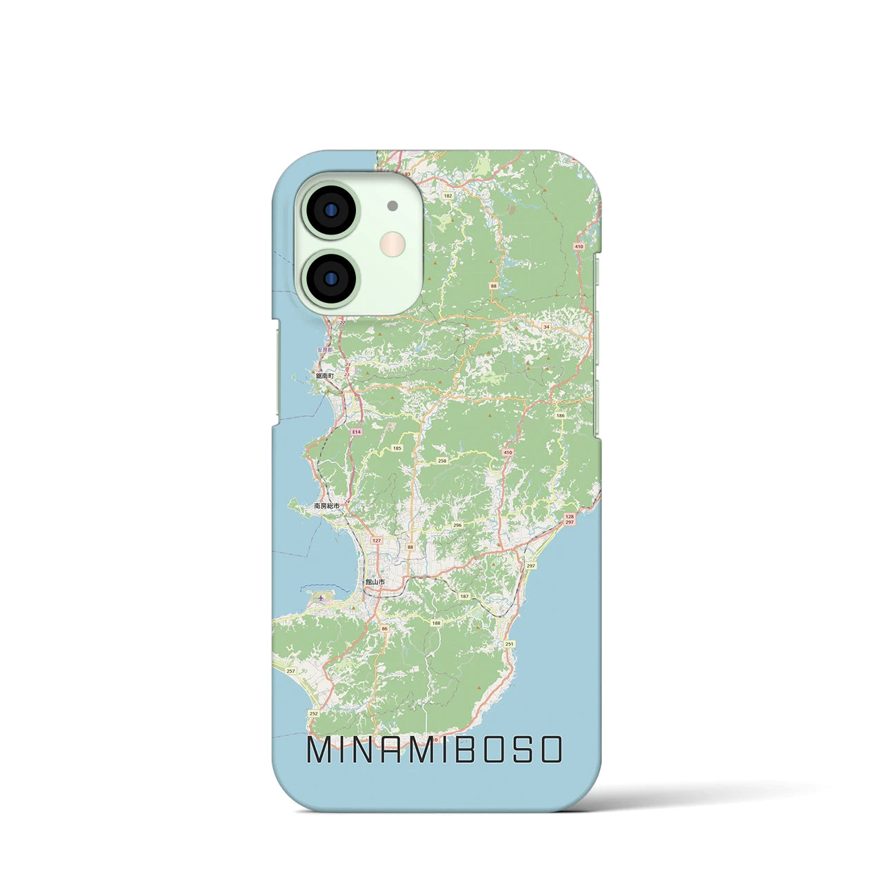 【南房総(千葉県)】地図柄iPhoneケース(バックカバータイプ)