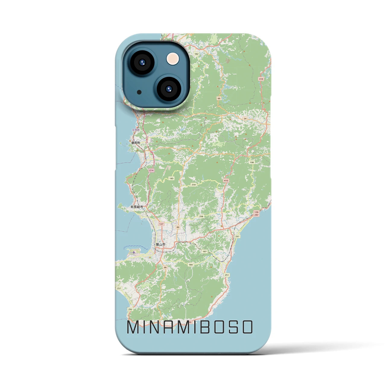 【南房総(千葉県)】地図柄iPhoneケース(バックカバータイプ)