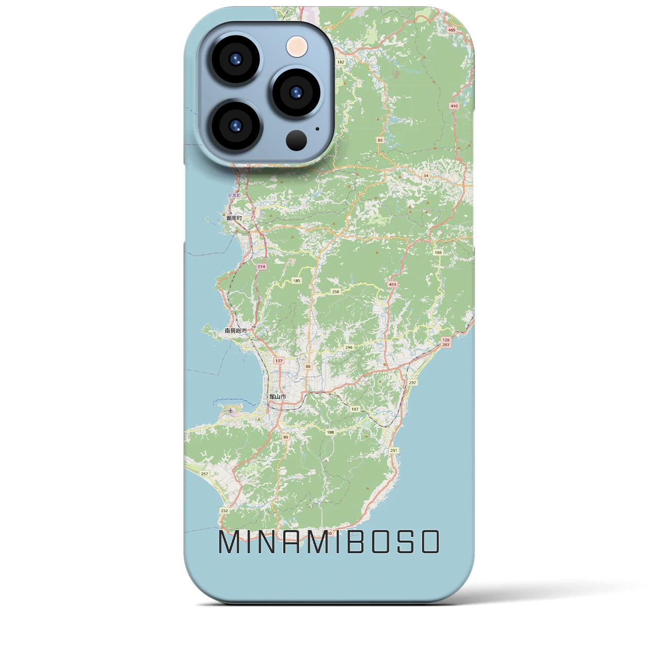 【南房総(千葉県)】地図柄iPhoneケース(バックカバータイプ)