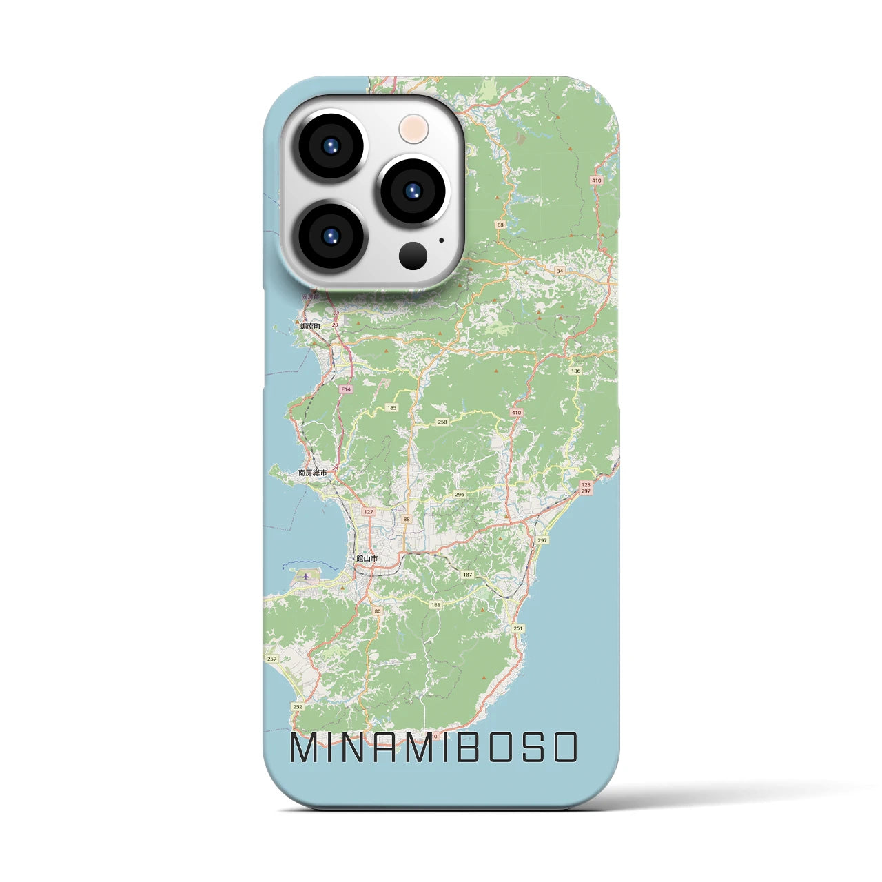 【南房総(千葉県)】地図柄iPhoneケース(バックカバータイプ)