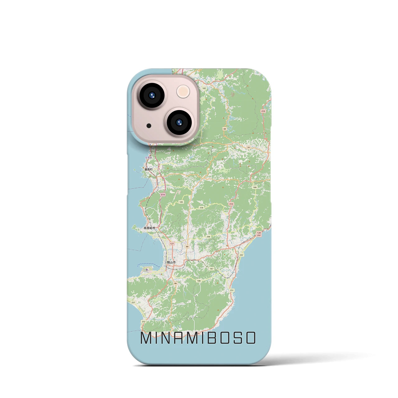 【南房総(千葉県)】地図柄iPhoneケース(バックカバータイプ)