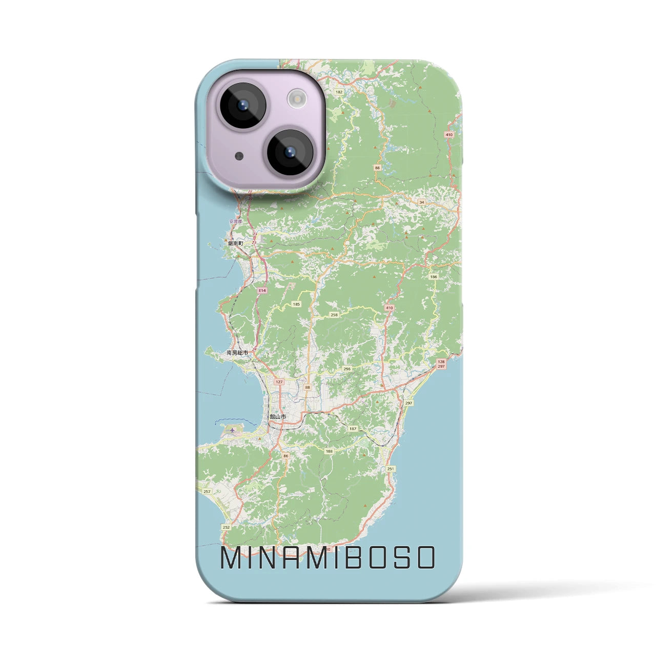 【南房総(千葉県)】地図柄iPhoneケース(バックカバータイプ)