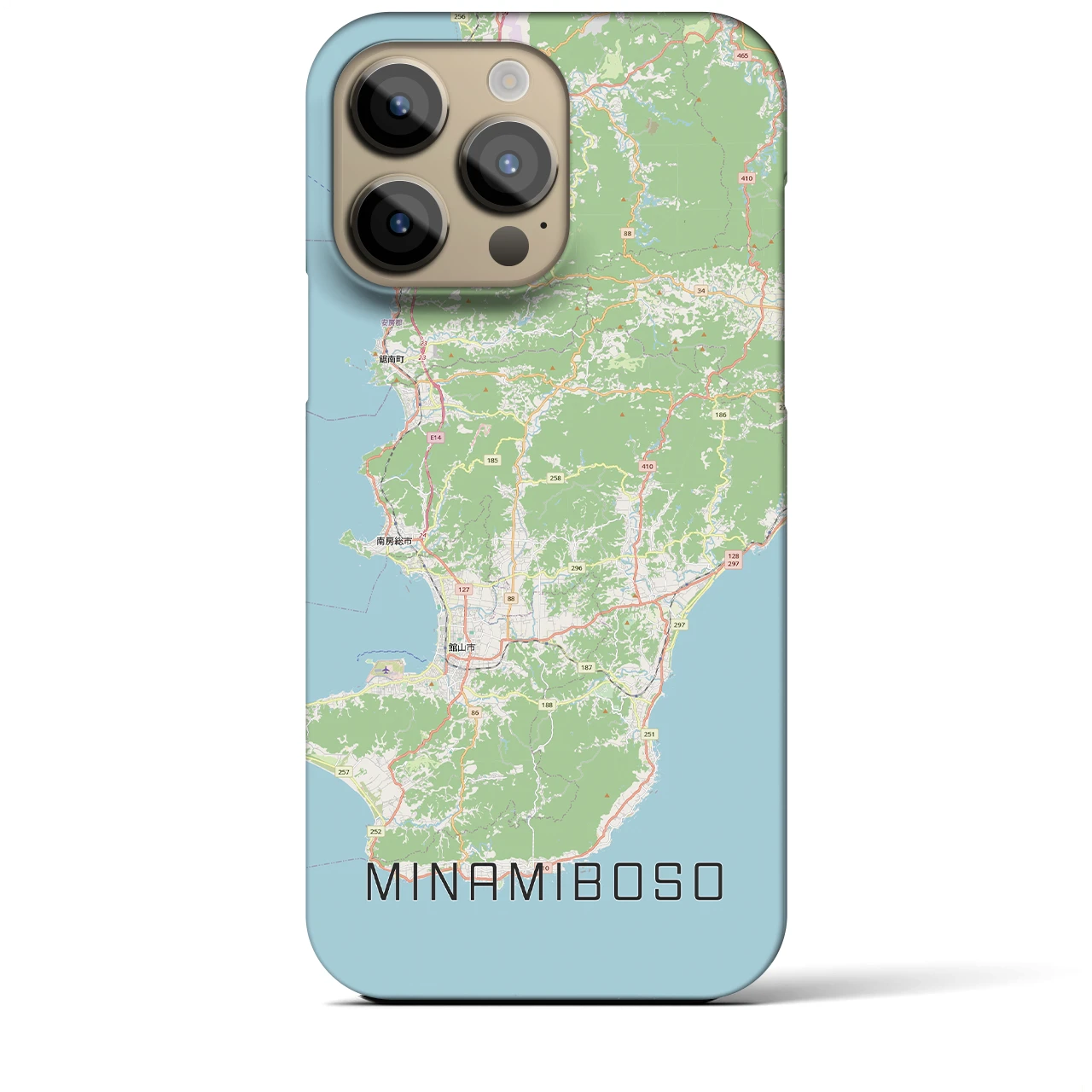 【南房総(千葉県)】地図柄iPhoneケース(バックカバータイプ)