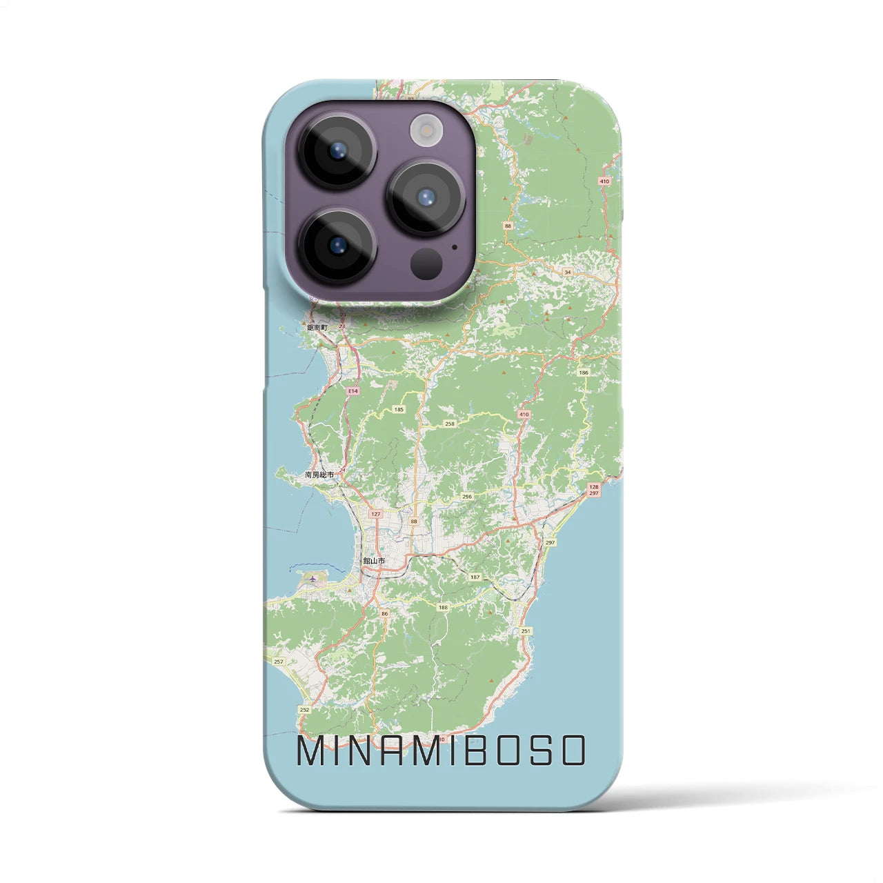 【南房総(千葉県)】地図柄iPhoneケース(バックカバータイプ)
